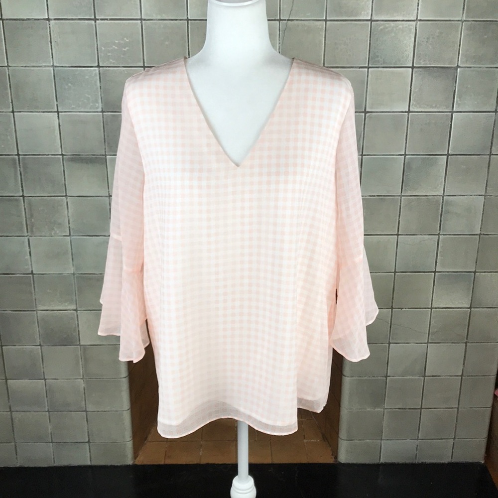 Calvin Klein Checkered Blouse Size L